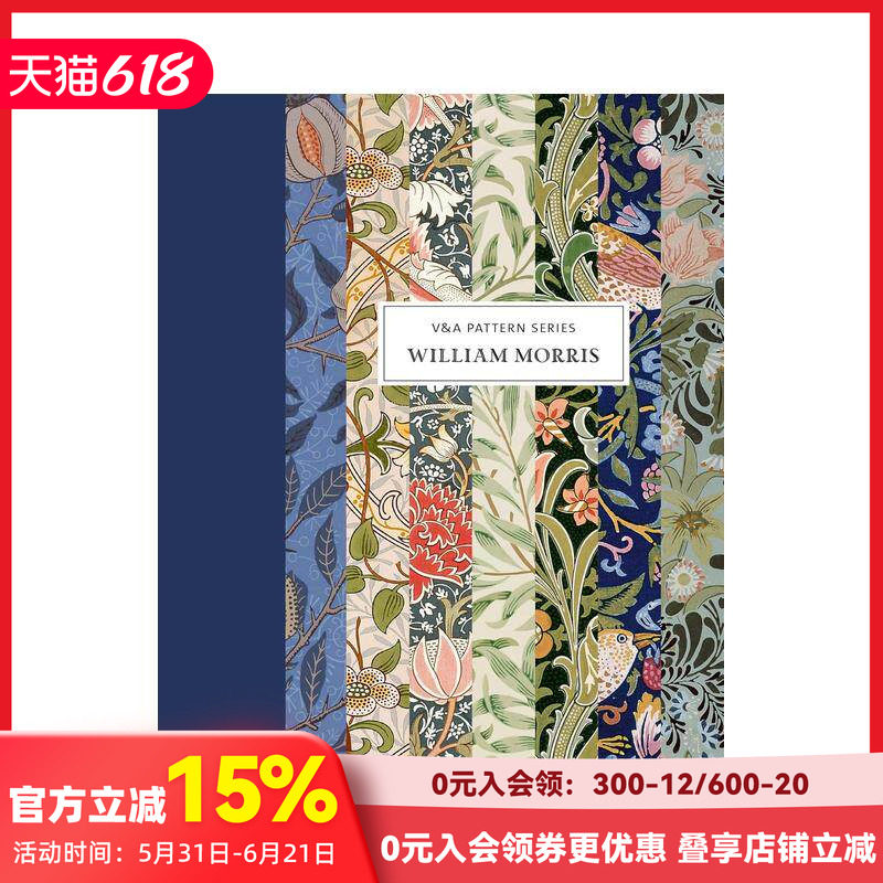 【预售】【V&A Pattern系列】William Morris威廉·莫里斯 服装图案 英文原版服装设计图形素材案例版式 善本图书