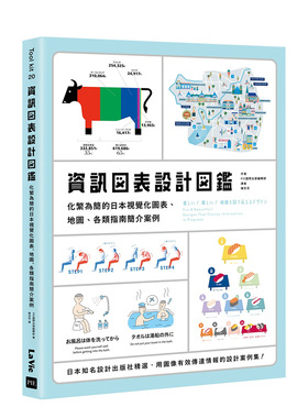 【现货】信息图表设计图鉴：化繁为简的日本可视化图表、地图、各类指南简介案例 港台原版进口平面设计 善本图书