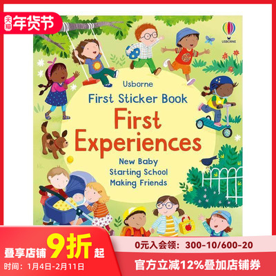 【预售】贴纸书：初次经历 First Sticker Book First Experiences 原版英文儿童趣味 善本图书