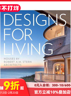 【现货】Designs for Living: Houses by Robert A. M. Stern Architects，居住的设计 Randy M. Correll 空间与装饰 善本图书