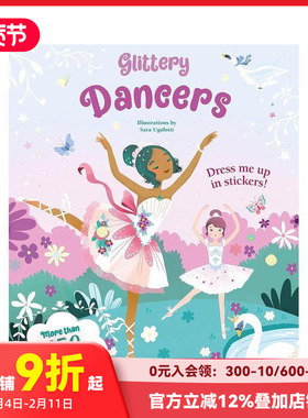 【预售】闪亮舞者贴纸书 Glittery Dancers: Sticker Book 原版英文儿童趣味