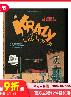 【现货】乔治·赫里曼 疯猫 连环漫画艺术1935–1944 George Herriman. Krazy Kat. 原版英文漫画书 善本图书