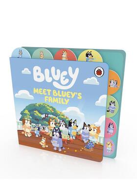 【预售】认识布鲁伊一家：标签板板书 Bluey: Meet Bluey's Family: Tabbed Board Book 原版英文儿童绘本 善本图书