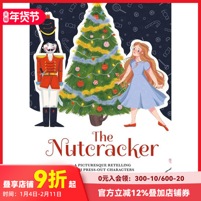 【预售】纸上风采：胡桃夹子:礼物书 【Paperscapes】The Nutcracker 原版英文儿童绘本