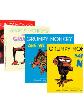 英语原版 暴怒猴系列4册(可单拍) Grumpy Monkey 脾气暴躁的猴子 幼儿情绪管理绘本 0-3岁英文启蒙书书 企鹅兰登
