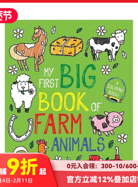 【预售】我的涂色启蒙书：农场动物 My First Big Book of Colorin