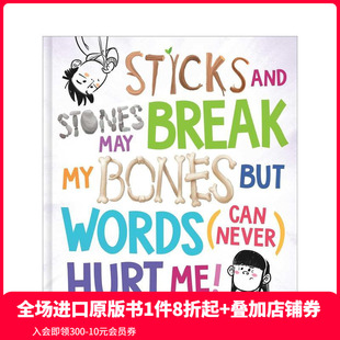 Stones Bones 永远不能 预售 棍棒和石头可以打断我 骨头 And 善本图书 英文儿童绘本 伤害我 但言语 Break Sticks May