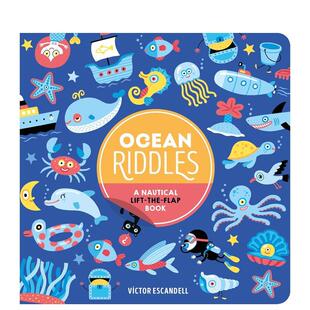 Ocean 英文儿童趣味 原版 预售 Flap Lift Riddles Nautical The Book 善本图书 海洋谜语：航海主题翻翻书
