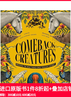 【预售】奇迹重生：重现曾被认定灭绝的野生动物 Comeback Creatures 原版英文儿童绘本