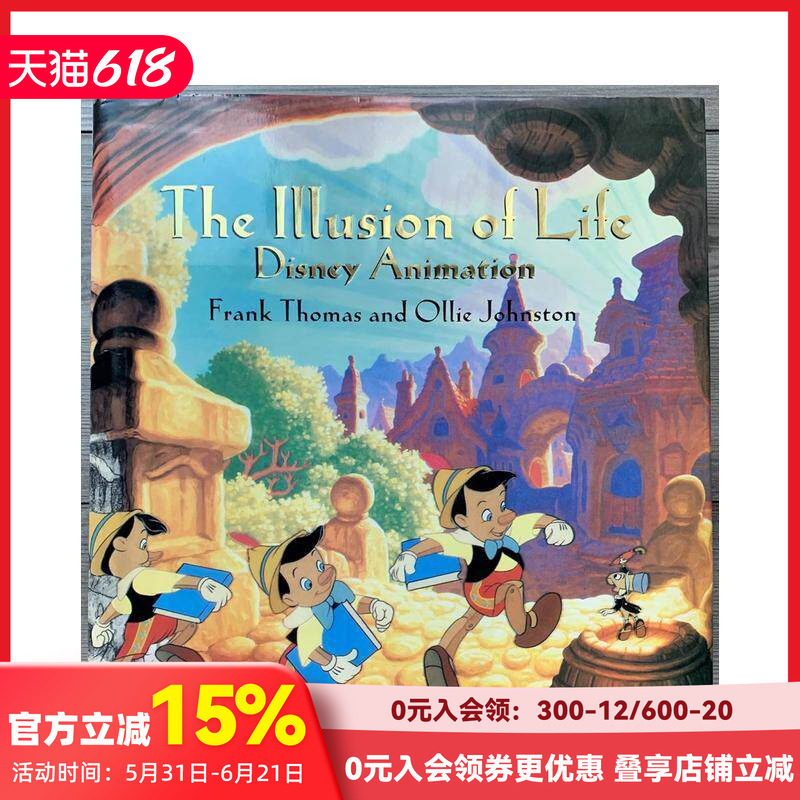 【预售】生命的幻象：迪斯尼动画造型设计 The Illusion of Life: Disney Animation 进口原版英文插画原画设定集艺术 善本图书