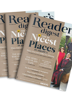 【预售】 Reader\'s Digest读者文摘 美国英文原版 家庭生活文学杂志 年订10期 F005 善本图书