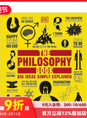 【现货】哲学书：大道至简 The Philosophy Book : Big Ideas Simply Explained 原版英文社会科学 善本图书