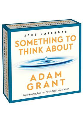 【预售】亚当·格兰特:值得思考的点滴 2026年日历 Adam Grant 2026 Day-To-Day Calendar 原版日历