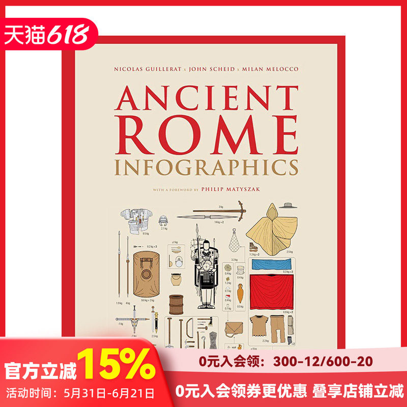 【现货】古罗马：信息图表 Ancient Rome: Infographics 人文历史 T&H 英文原版进口 善本图书