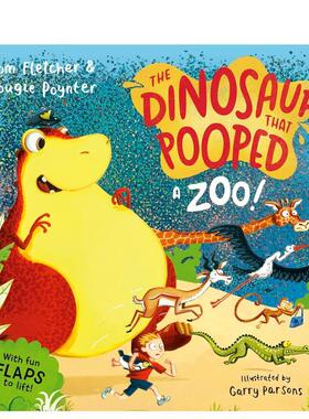 【现货】恐龙拉出个动物园！ The Dinosaur that Pooped a Zoo! 原版英文儿童绘本 幽默趣味故事 儿童社交恐惧