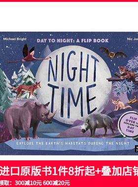 【预售】【翻翻书】昼夜：探索地球栖息地昼夜生态 Daytime and Night-time 原版英文儿童趣味 善本图书