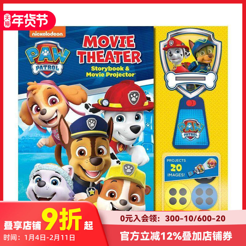 【预售】PAW Patrol 汪汪队：电影故事及放映机 英文原版儿童故事