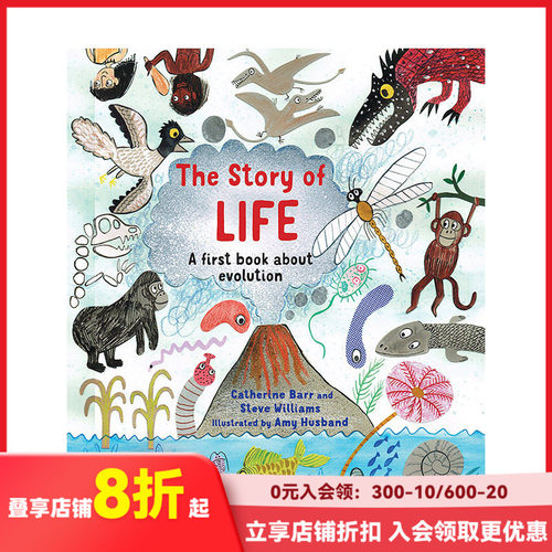 【现货】英文原版 生活之书：关于进化的第Ⅰ本书 The Story of Life 艺术插画绘本 知识百科 3-6岁 进口儿童图书 善本童书