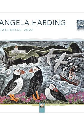 【预售】Angela Harding版画作品 2026年挂历（艺术日历） Angela Harding Wall Calendar 2026 (Art Calendar) 原版日历