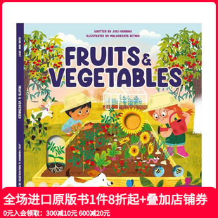 Fruits and Vegetables 英文儿童绘本 水果和蔬菜 原版 善本图书 预售