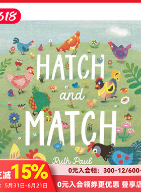 【预售】孵化和匹配：春季寻宝记 Hatch and Match: A Springtime Seek-And-Find Book 原版英文儿童语言/概念启蒙
