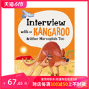 英文儿童绘本 Interview 现货 进口原版 动物采访：袋鼠与其它有袋动物 Kangaroo 善本图书 with