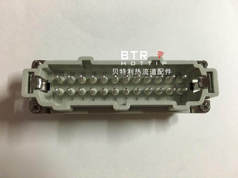 24针连接器模具热流道接线盒/热流道插座hdc-he-024m/hdc-he-024f