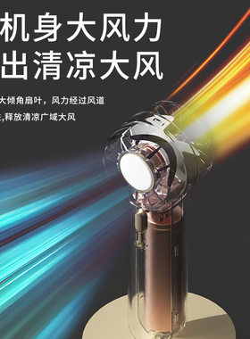 【1200mAh】25年新款三档调速迷你小风扇SUB充电高速手 持风扇定