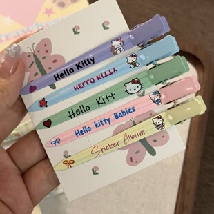 kitty发夹一字发卡萌趣卡通头饰可爱心蓬松刘海碎发佩戴