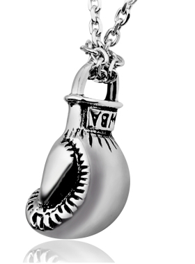 挂坠拳击手套时尚个性风银项链