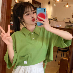 Real shot design short Polo short sleeve T-shirt