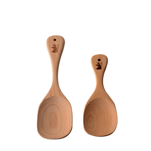 外贸日式米饭铲子不粘米大号家用实木餐具小锅铲煎铲饼干铲