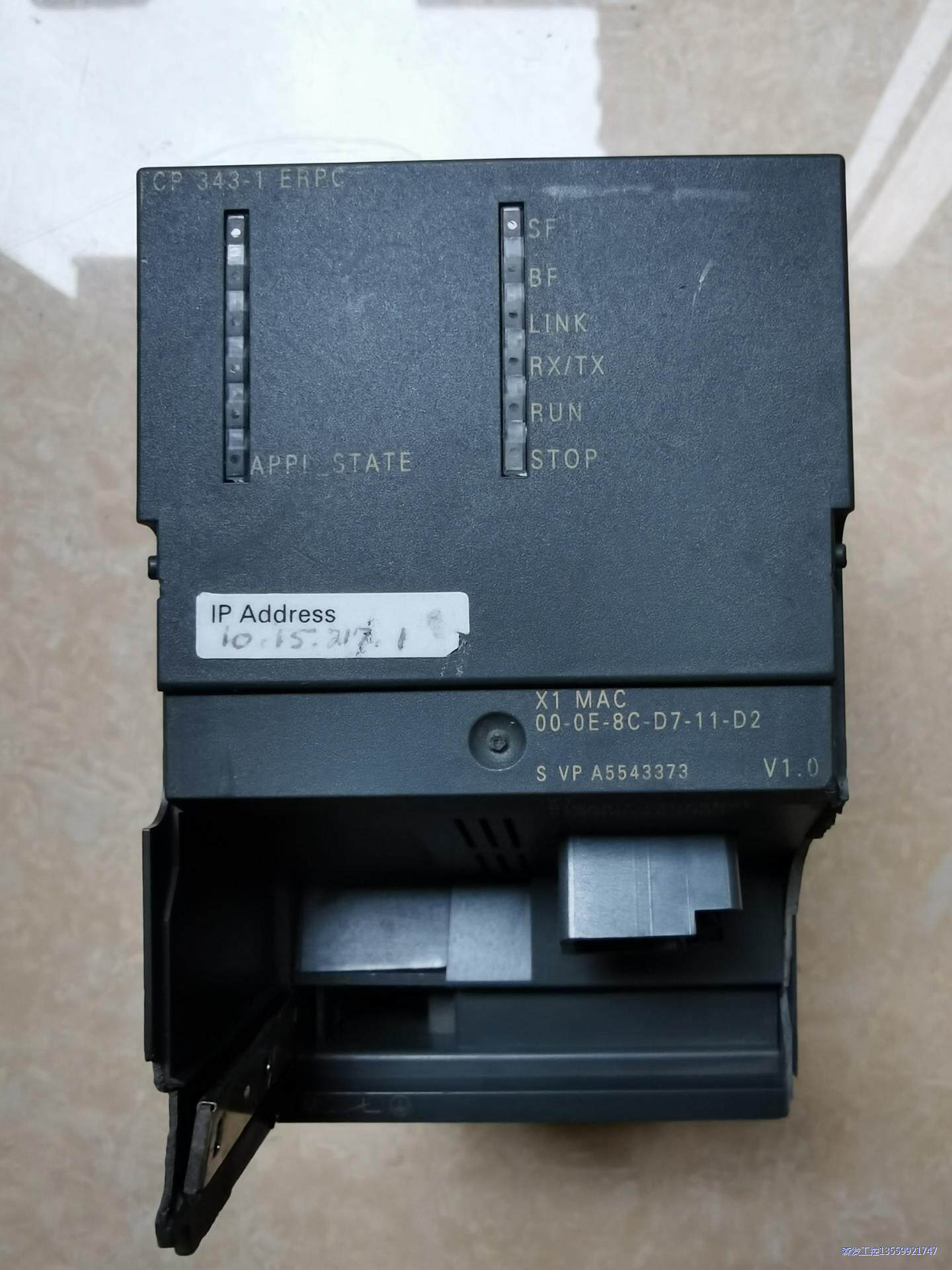 西门子343-1FX00-0XE0二手拆机成色如图，破损件当议价商品