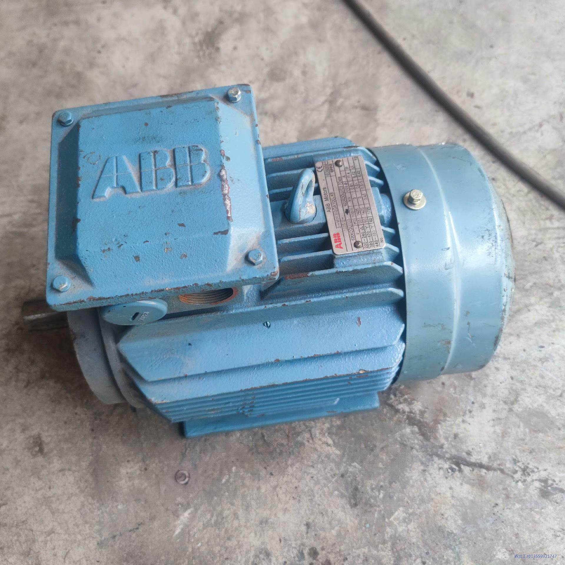 二手ABB电机3千瓦4级小法兰洗车机用三相异步电动机，电议价商品