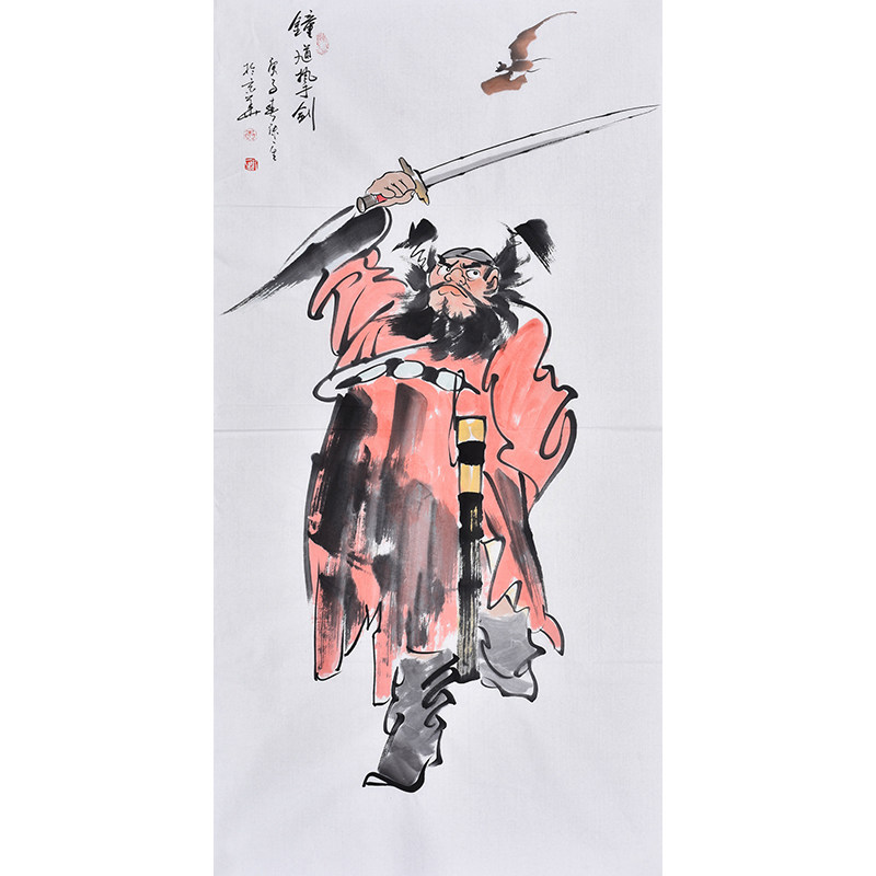 名家纯手绘国画人物画 朱砂钟馗画像 客厅书画作品真迹 迎福祈福