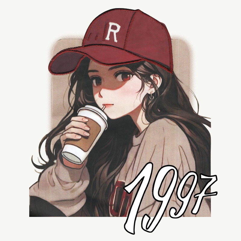 2024新款美式复古女孩烫画贴可熨烫T恤卫衣胶印装饰贴热转印DIY