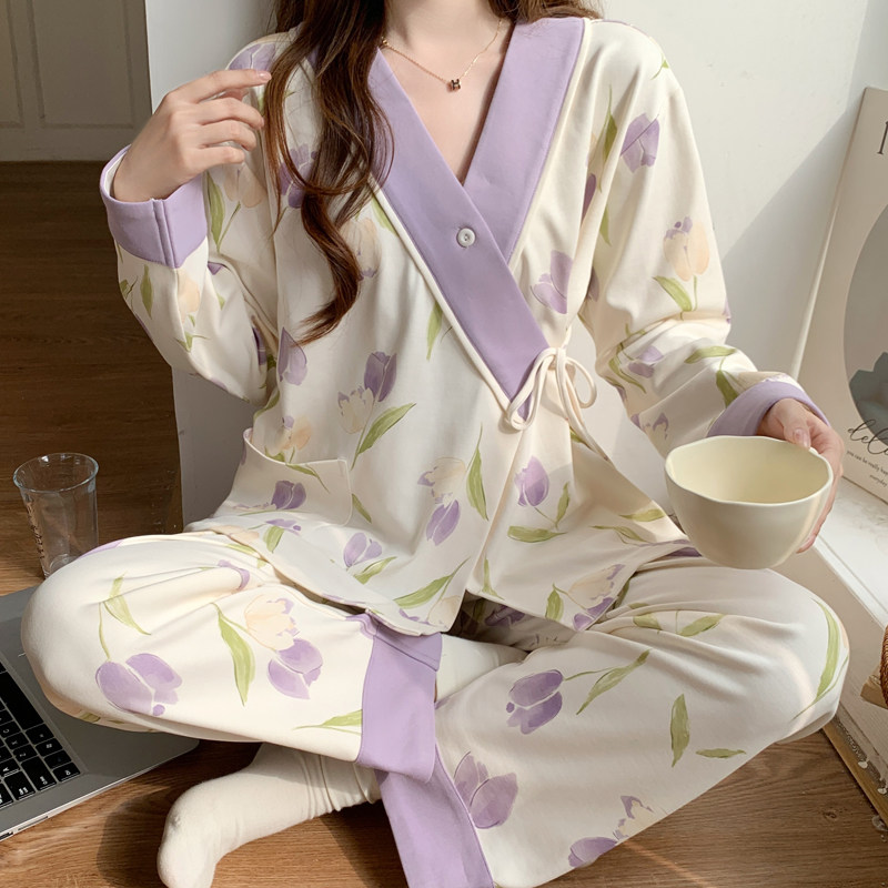 春夏季薄款纯棉吸汗待产喂奶哺乳月子服孕妇睡衣待产怀孕期春秋冬,孕妇装/孕产妇用品/营养,家居服套装,淘宝优惠券,粉丝福利购,淘宝优惠卷