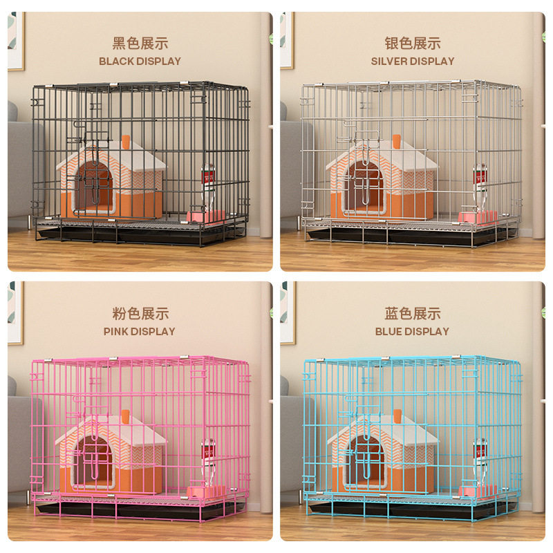 厂家直供猫笼狗笼折叠笼子大中小号宠物笼泰迪家用铁丝笼现货批发