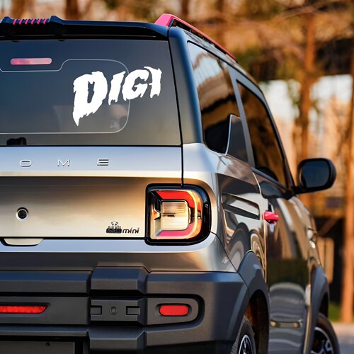 DIGI GHETTO汽车装饰贴说唱厂牌地基街头车身车窗玻璃镂空防水贴