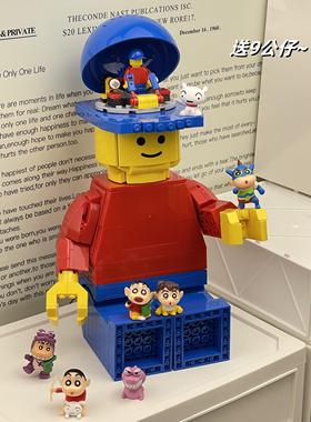 中国积木放大版小人仔diy拼装玩具男女孩巨大型成人摆件2024新款