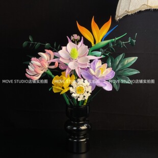 潘洛斯永不凋零积木花束玫瑰单支情侣情人节礼物成人男生送女朋友