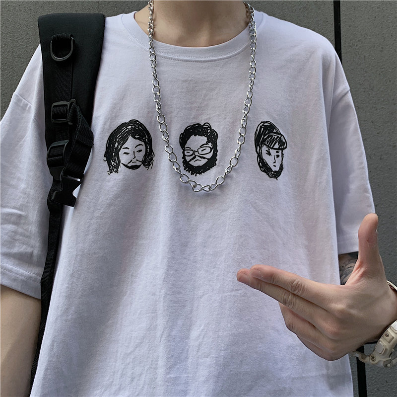 Real price spandex pure Japanese retro short sleeve T-shirt for couples