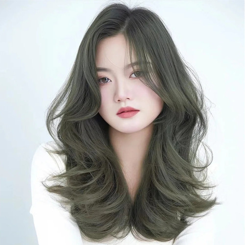 亚麻茶青色橄榄茶棕色染发膏