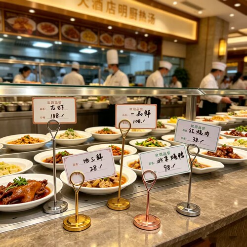 饭店菜品标签价格展示夹广告支架