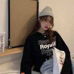 Real price ~ ~ Korean versatile letter Print Long Sleeve T