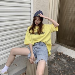 Real price ~ ~ 2021 new special technology net red three-dimensional letter short sleeve t