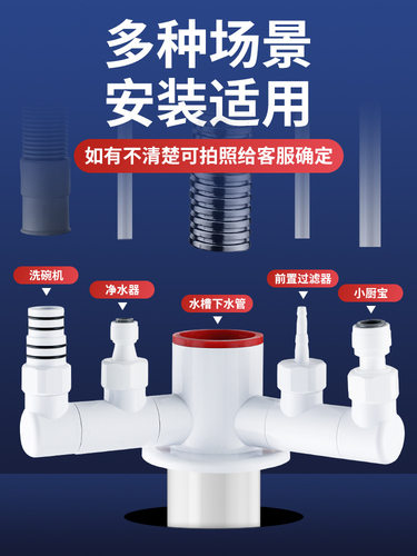 洗碗机净水器多功能接头通