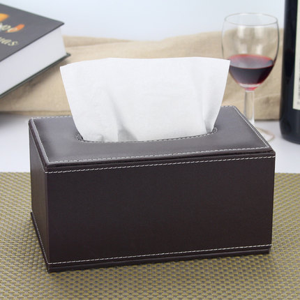 丽然 简约皮纸巾盒 家用车用 客厅抽纸盒 餐巾纸盒 创意可爱欧式