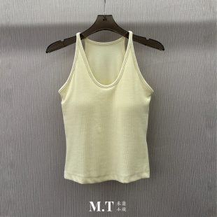 米兰小镇南油版 背心D15 本欧货内含胸垫美背内搭纯色吊带清凉时尚