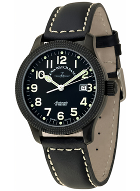 ZENO欧美腕表芝诺飞行自动机械机芯ETA2824黑不锈钢11554